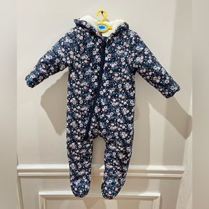 Baby Floral snowsuit winter onesie